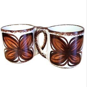 VINTAGE Hawiian Hand Painted Coffee Mug Set